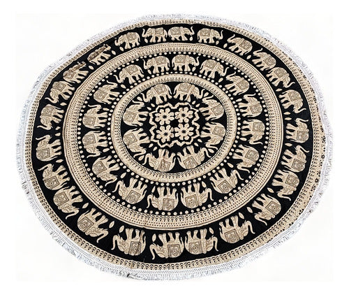 Mundo Hindú Round Mandala Yoga Blanket 0