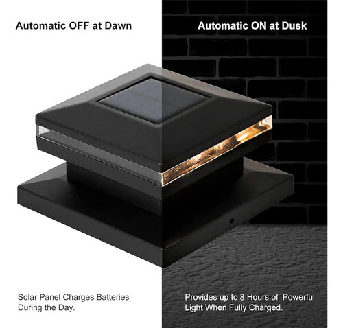 Viewsun 8 Pack Solar Post Lights, Outdoor Fence Post Cap Lig 1