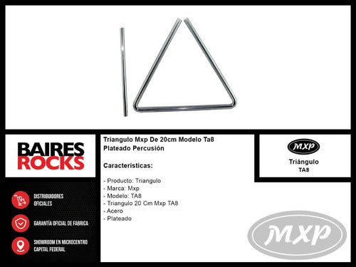 Triángulo Mxp De 20cm Modelo Ta8 Cuo 1