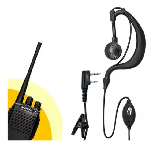 Kit 10 Fones De Rádio Microfone Compatível Baofeng 777s Uv5r 6