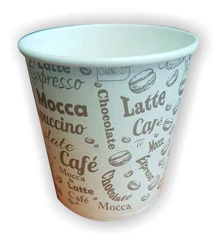 Set De Vaso Para Cafe 240ml + Tapa - 100 Unidades. 0