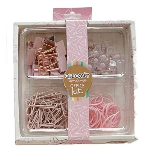 Ibi Craft Square Desk Set - Light Pink 0