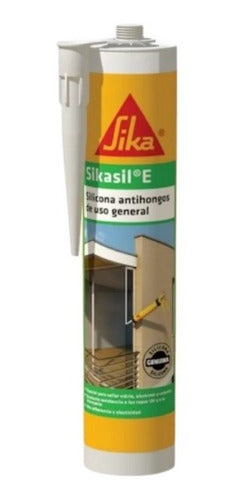 Sika Sikasil E Antifungal Silicone Sealant 300 ml 0