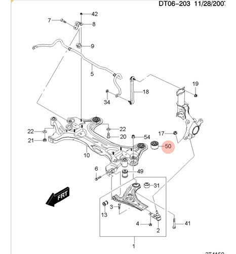 Motor Crossmember Bushing for Erghom Aveo 1