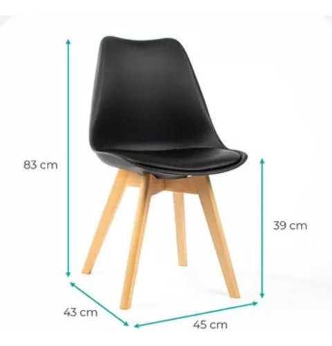 Eames Black Padded Dining Chair in Box 1