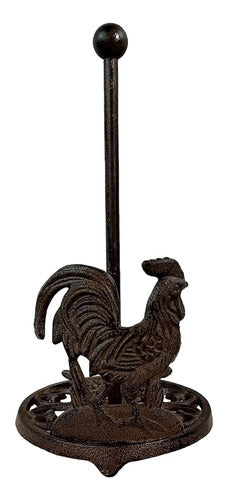 De Leon Collections Brown Rustic Western Cast Iron Paper Towel Holder 0