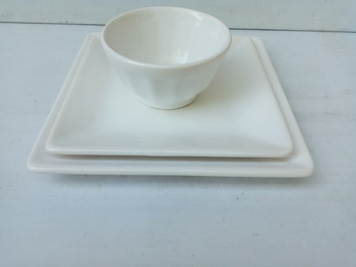 Plus Gourmet Square Porcelain Dish Set X18 Pieces for 6 1