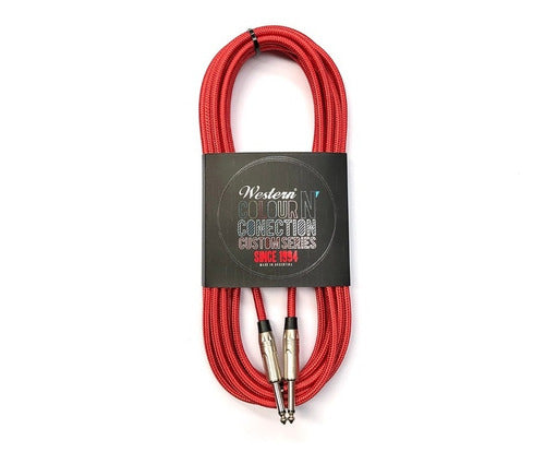 Western Mallado Guitar Bass Cable 6 Meters Mcrtx 60 Red 0