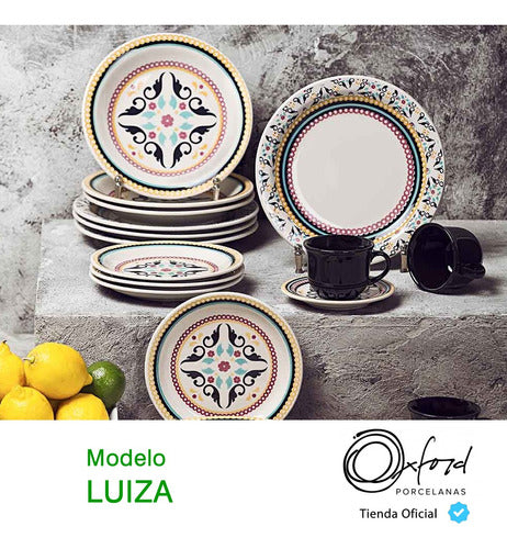 Oxford Juego De Vajilla Tazas Desayuno Decorados 8 Piezas 6