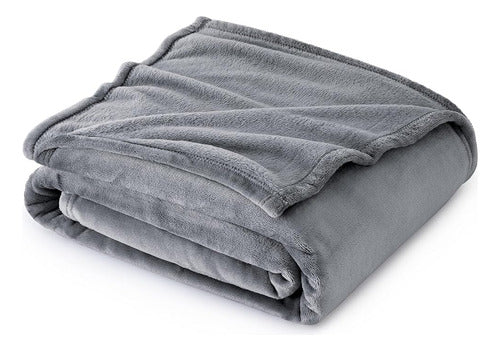 Bedsure Fleece Blanket Throw Size Gris Ligero Súper Suave Co 0