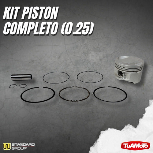 Complete Piston Kit (0.25) for Honda CG 125 / NXR 125 / Fan 3