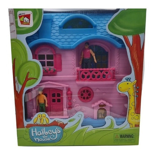 The House Playset with 2 Dolls Mansion 26 x 26 cm Balcony 1