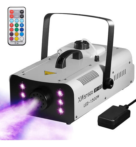 XWSTGEQ 1500 Watt Fog Machine with 6 LED Lights and Remote Control 0