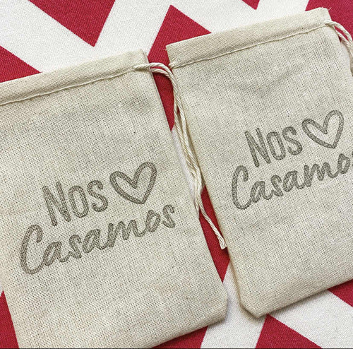 Bolsitas Estampadas Para Civil Arroz Souvenir Casamiento 3