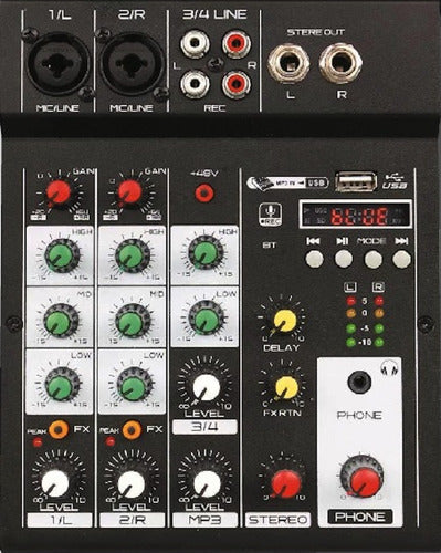 Ross M4U Mixer 4 Channels With Bluetooth + USB Player 0