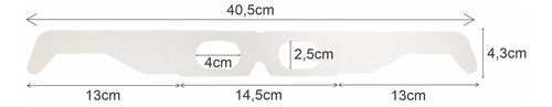 Everest Gráfica 3D Glasses - 100 Pack White and Wood Cardboard 6