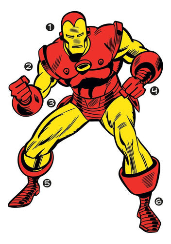 RoomMates Classic Iron Man Comic Peel And Stick - Adhesivos 1