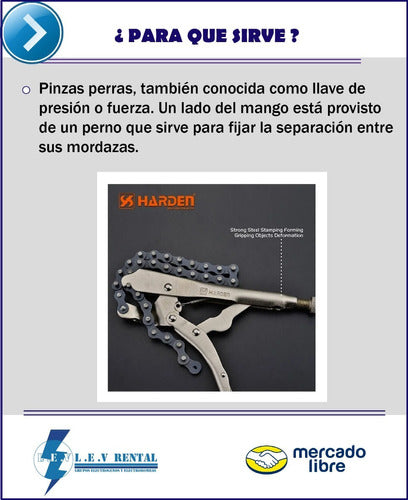 Pinza De Presión Perro A Cadena 18'' Harden Profesional 3