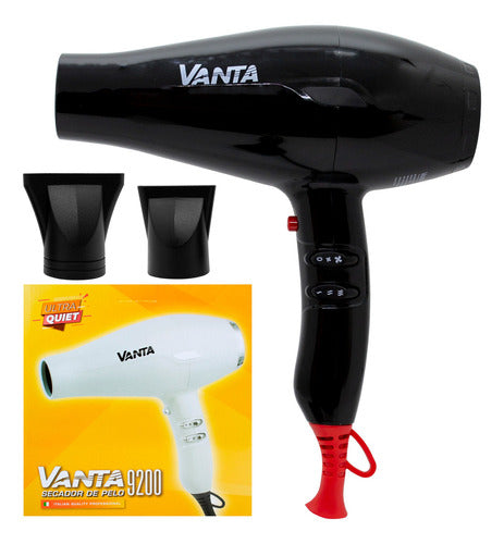Vanta 9200 Ultra Quiet Professional Hair Dryer Black 0