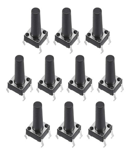 10-Pack 6x6x16mm Push Button Tact Switch Arduino Compatible 0