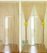Set of 2 Fringed Curtain Panels Glass Thread Room Divider Decorations 2x2m 12