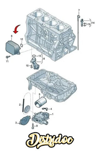 Enfriador De Aceite Vw Up Golf Suran Polo Virtus 1.6 16v Msi 1
