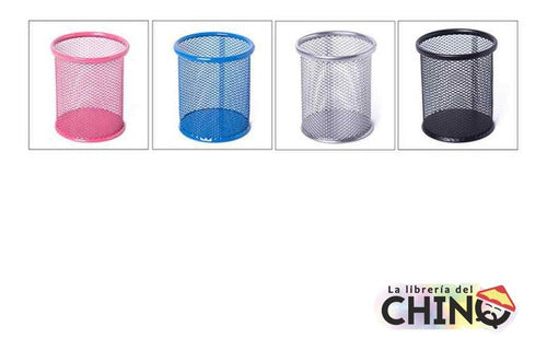 Coxi Purple Mesh Desk Pencil Holder 1