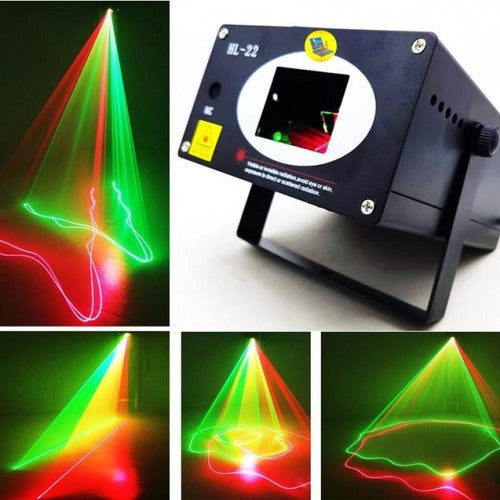 Canhão Raio Laser Iluminação Holográfico Jogo De Luz  Hl22 0