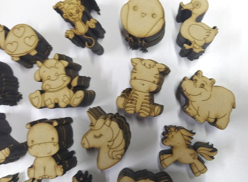 20 Unicornios Fibrofacil Mdf Animales Souvenirs Pintar 1