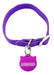 Medallas Para Perros Chapita Gatos Cara De Gato Violeta + Collar 1cm Elastizado 1