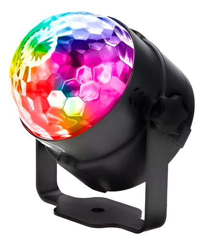 Esfera Led Rgb Con Efectos + Base Ajustable 220v Fiesta Mnl 0