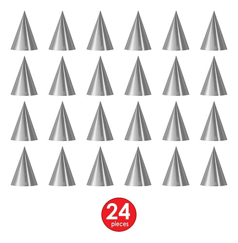 Beistle 24 Piezas Silver Cone Hats Suministros Para Fiestas 4