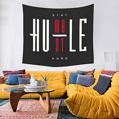 Hgod Designs Quote Tapestry Wall Hanging Stay Humble Hustle 1