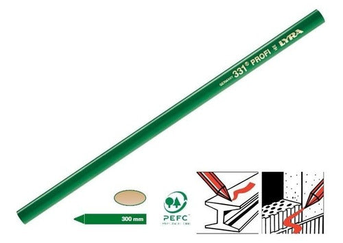 Lyra Green Pencil 331 24 Cm X 1u For Stone/Cement/Granite 1