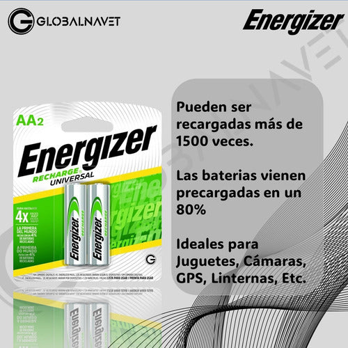 Energizer Rechargeable AA Battery 2000mAh - Pack of 4 5