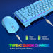 Combo Teclado+mouse Sensación Teclado Mecánico Azul Celeste 2