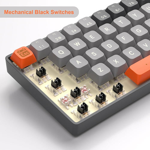 Addtree Teclado Mecánico Portátil 60% Para Juegos, Ek-68keys 3