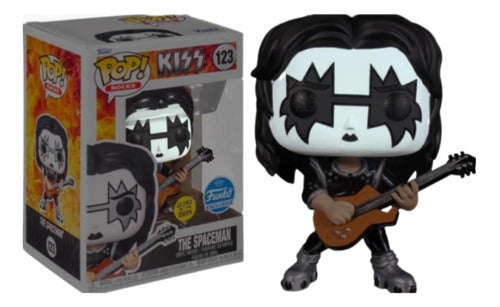 Funko Pop! The Spaceman #123 Kiss Glows In The Dark Original 0