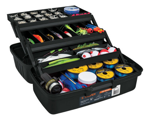 Truper Fishing Box 16" with 3 Sliding Trays 0