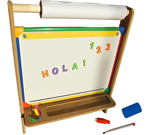 MPZR Magnetic Chalkboard Easel + Foam Figures for Kids 1