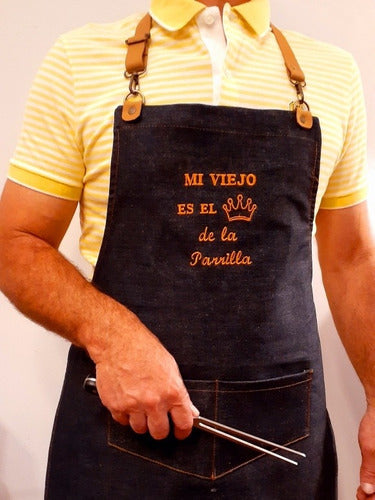 Patodalavidauniformes Gastronomic Apron Jean/Leather Asador for Men and Women 1