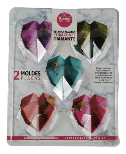 Parpen Placa Plastica Corazon Diamante 2 Moldes Deliganga 0