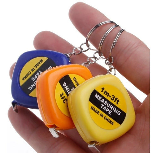 Mini Keychain 1 Meter Retractable Metric Tape Measure x10 Units Pocket Size 5