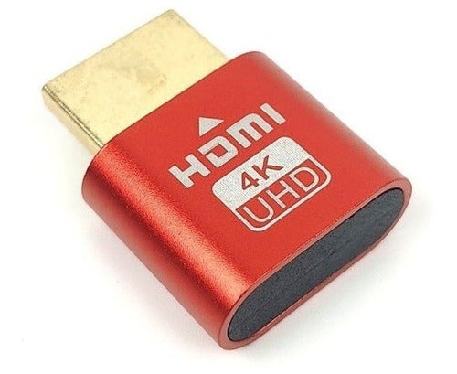 Red HDMI Dummy Plug Riser Mining Display Emulator 0