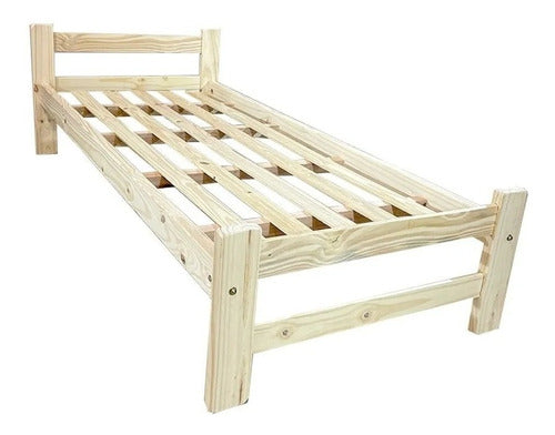 Solid Pine Wood Single Bed by ElCarpintero3 2