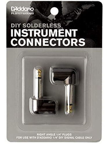 D'Addario Planet Waves Right Angle 1/4" Cable Plug Station - 2 Pack 1