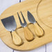 AVIOINDUMENTARIA Wooden Cheese Board Set with 3 Utensils 1