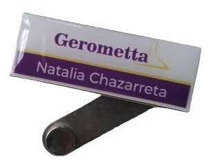 Pin Identifier Name Tag with Magnetic Backing Full Color 2