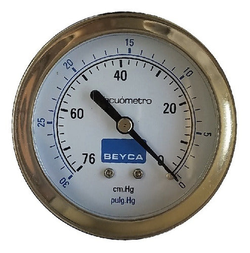 Beyca Vacuometro Hermetico 63mm 1/4 Posterior Gas Aire Agua 0