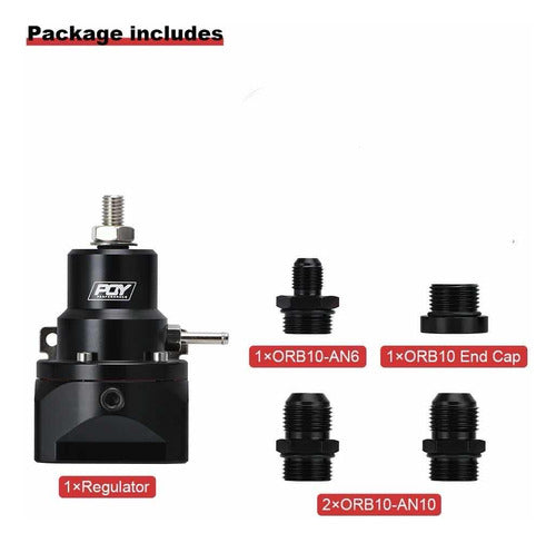 PQY Performance Fuel Regulator Dosage AN10 High Flow 1